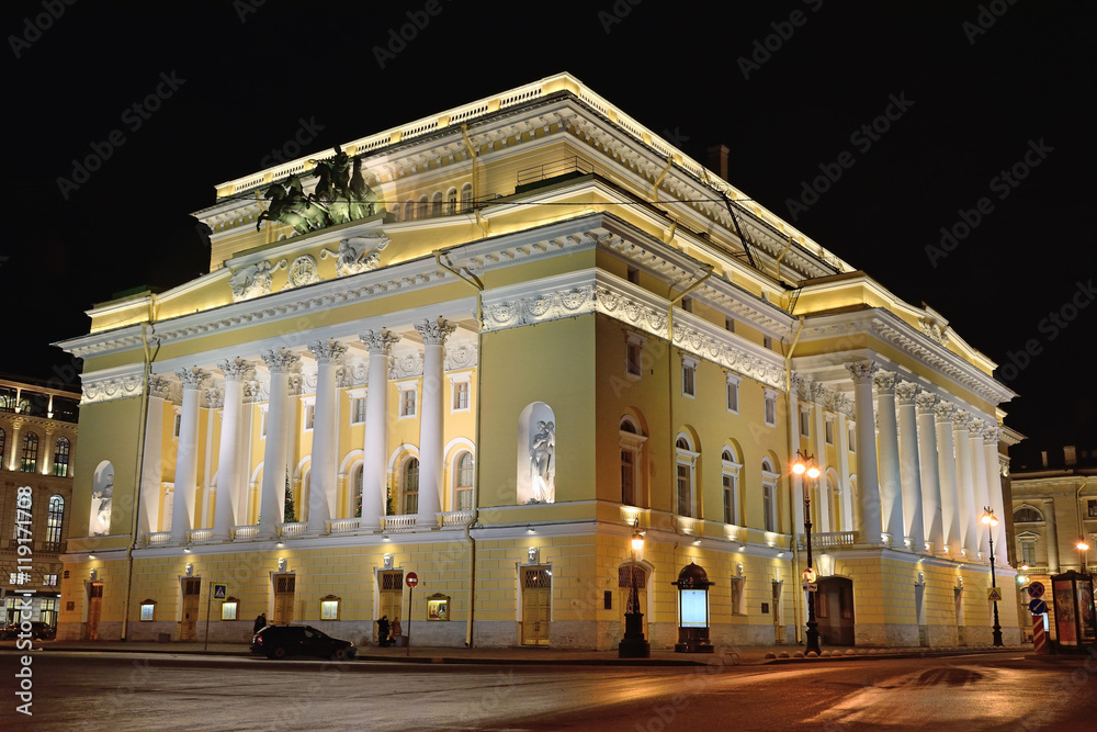 Alexandrinsky theatre at Ostrovsky square