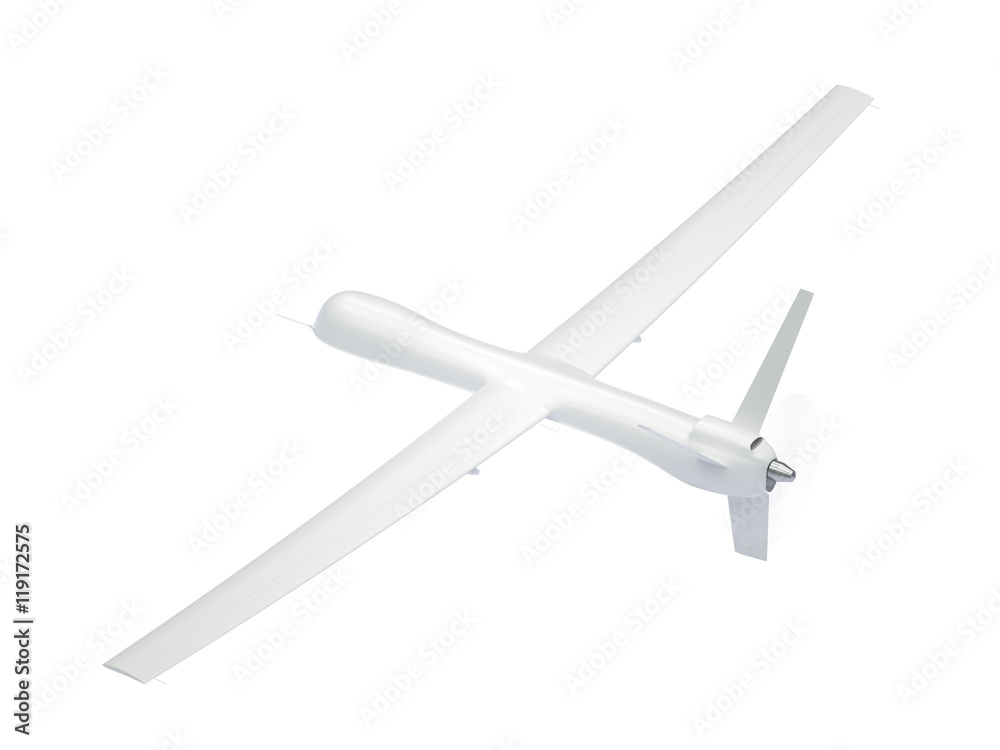 Unmanned aerial vehicle isolated on white Unmanned aerial vehicle isolated on white