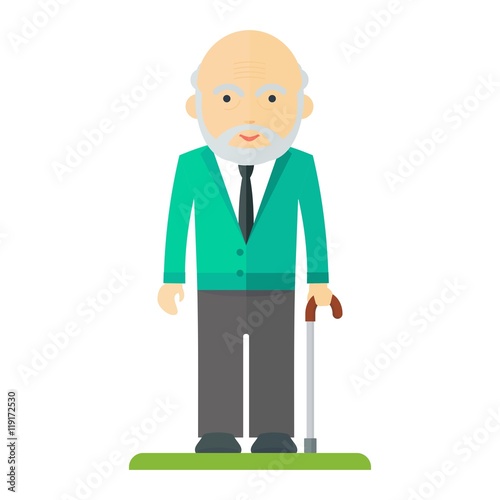 old man whith cane