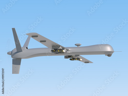 Unmanned aerial vehicle in the sky