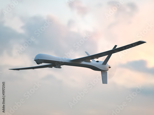 Unmanned aerial vehicle in the sky photo