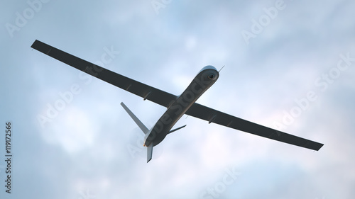 Unmanned aerial vehicle in the sky