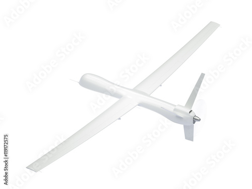 Unmanned aerial vehicle isolated on white