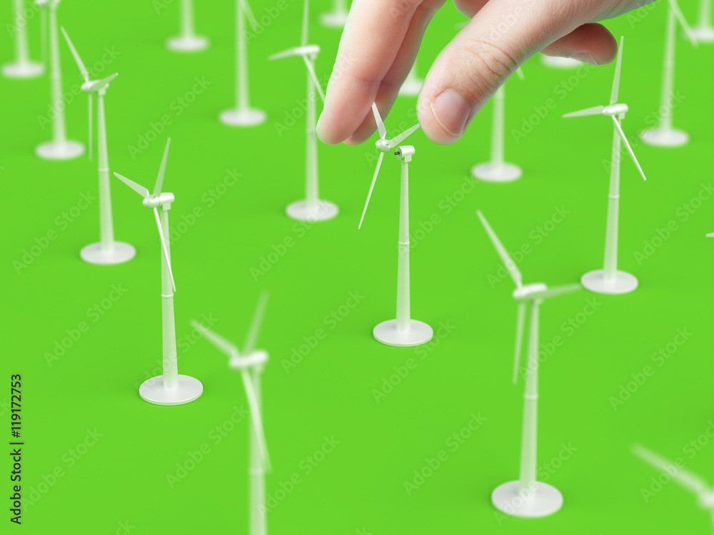 Abstract wind turbine repairing Abstract wind turbine repairing