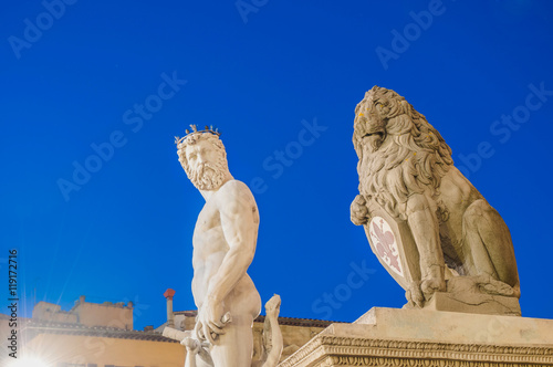 The Fountain of Neptune by Ammannati in Florence, Italy photo