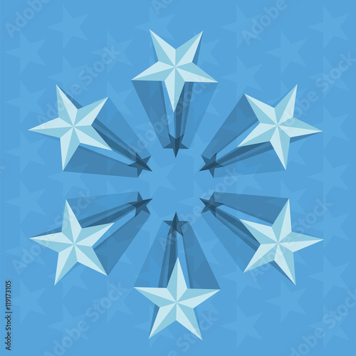 blue stars perspective