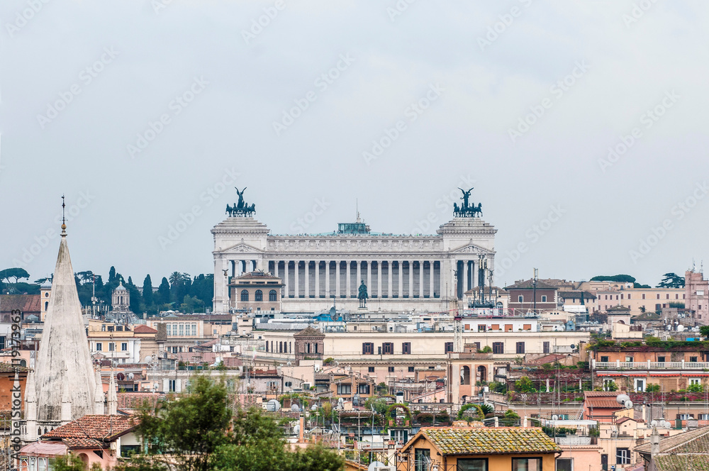 National Monument to Victor Emmanuel in Rome, Italy.