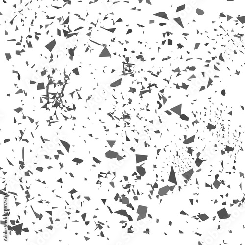 Grey Confetti Isolated on White Background. Set of Particles.