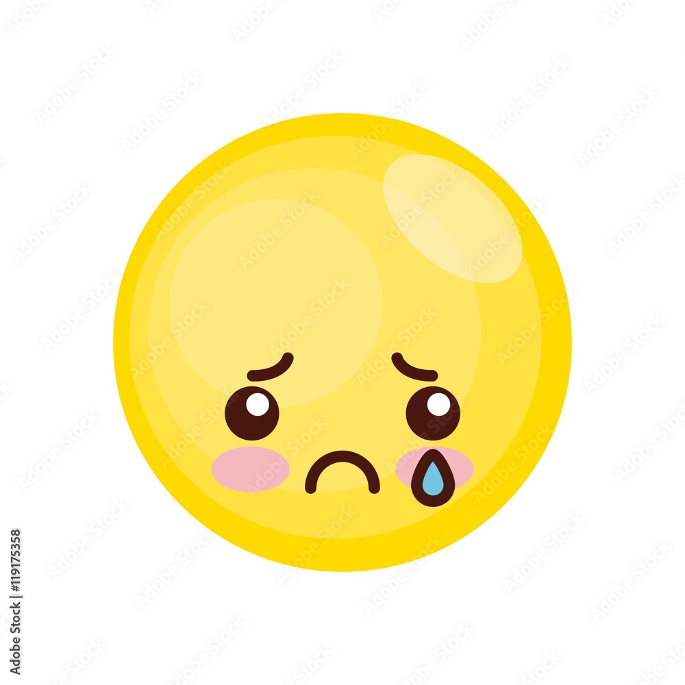 Fototapeta premium face expression kawaii isolated