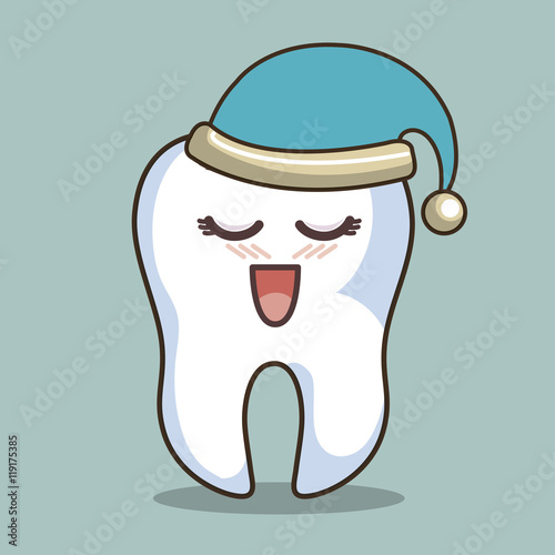 human tooth character icon vector illustration graphic