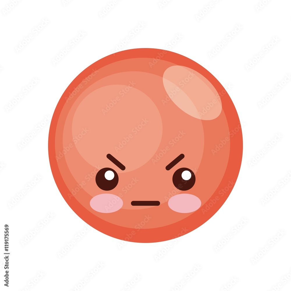 Obraz premium face expression kawaii isolated