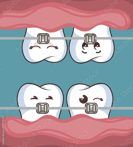 human tooth character icon vector illustration graphic