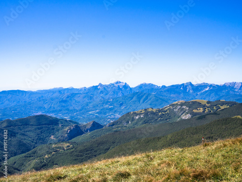 Along the path towards the summit of the mountain