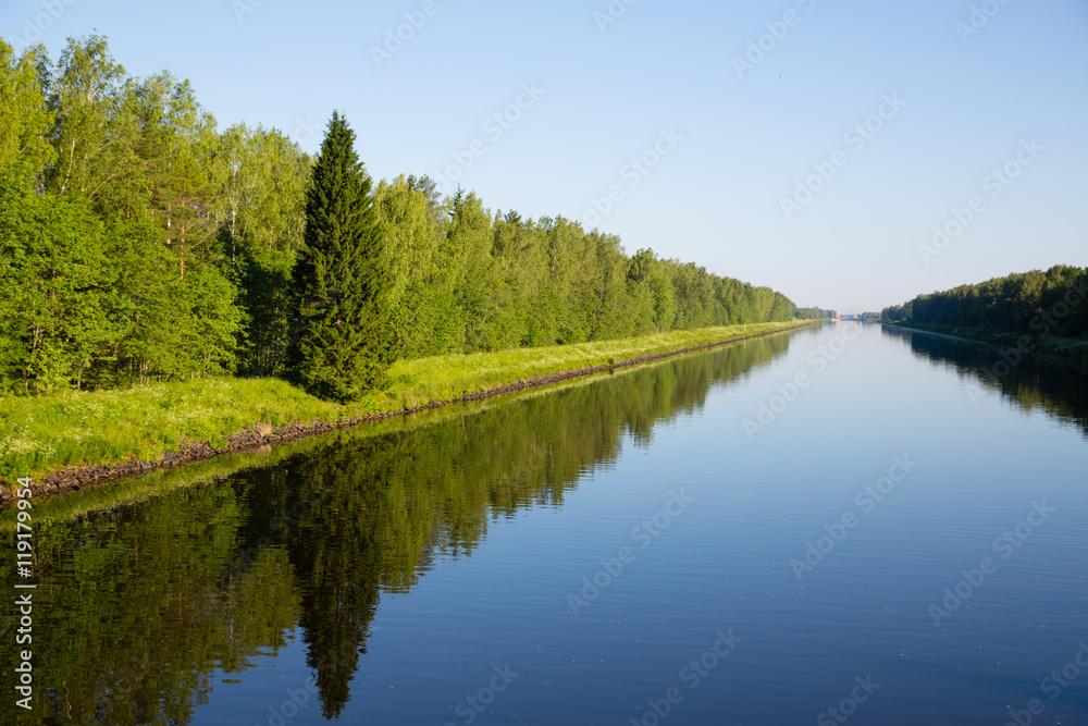 Navigable Canal Moscow in Russia