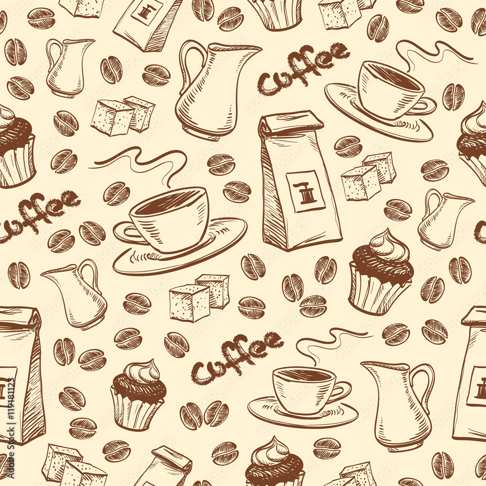 Coffee seamless pattern Coffee seamless pattern