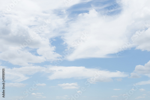 Soft white clouds with light blue sky for background