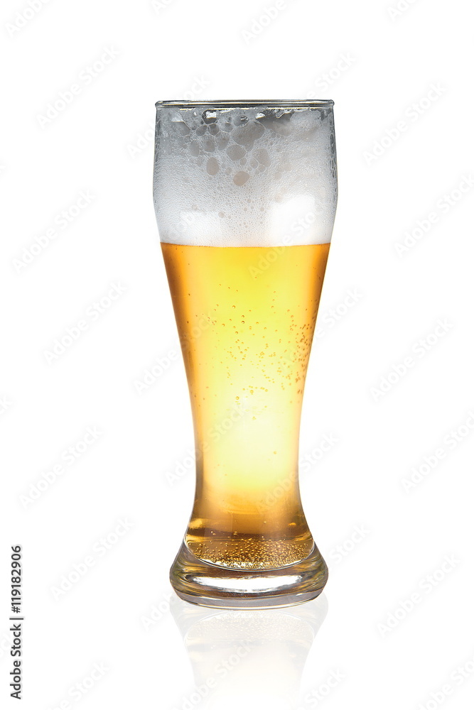 Glass of beer isolated on white background Glass of beer isolated on white background