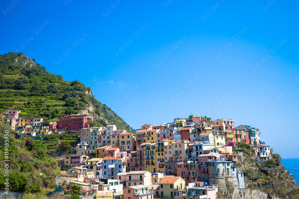Manarola in Cinque Terre, Italy - July 2016 - The most eye-catch Manarola in Cinque Terre, Italy - July 2016 - The most eye-catch