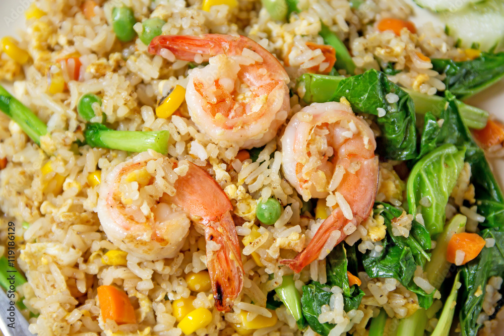 Fried rice with shrimp Fried rice with shrimp