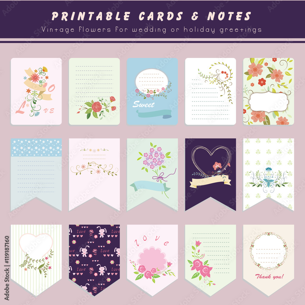 flower printable cards and notes flower printable cards and notes