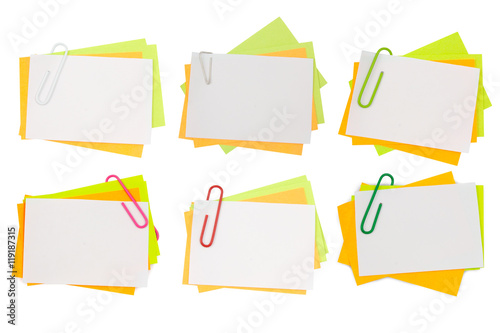 Beautiful collection multi color note with pink paper clip