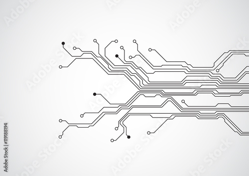 Abstract futuristic technology circuit board concept background , vector illustration