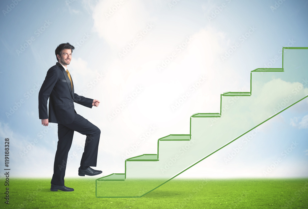 Stepping up a staircase Stepping up a staircase