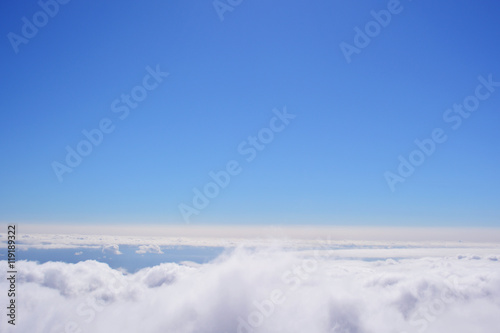 Beautiful cloudscape, Blue sky against clouds. © Ubonwan