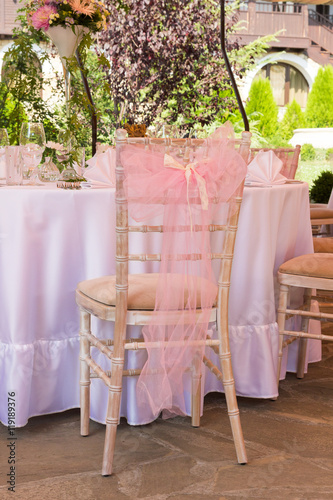 Decorated wedding table