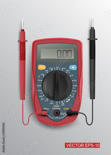 Digital multimeter.Vector illustration.