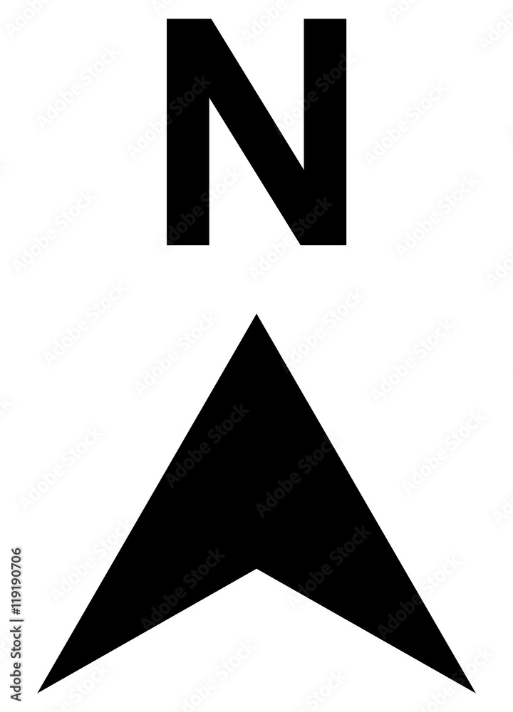 North direction compass icon Stock Vector | Adobe Stock