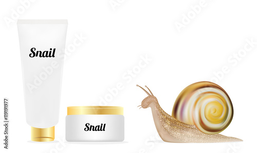 snail cream cosmetic tube