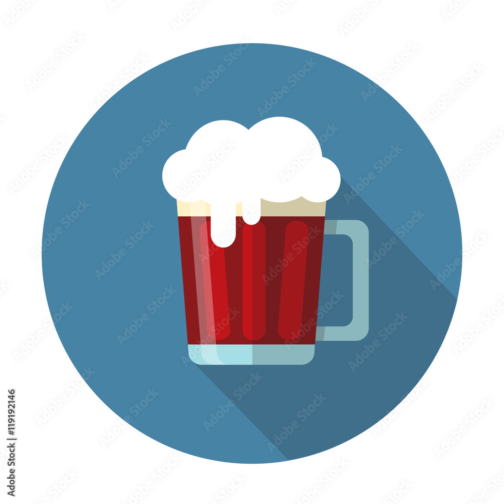 flat dark beer mug flat dark beer mug