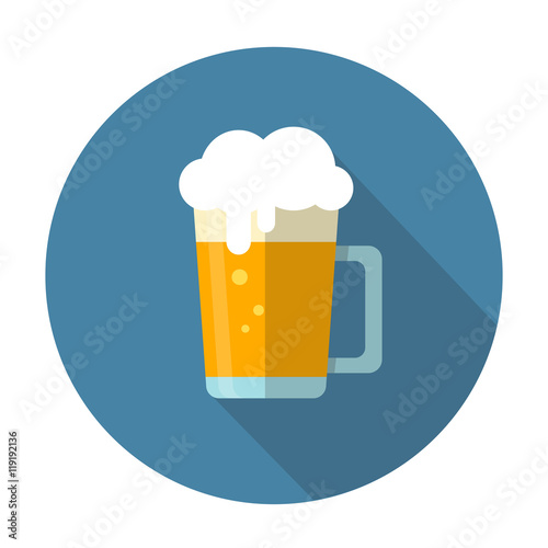 flat beer mug icon