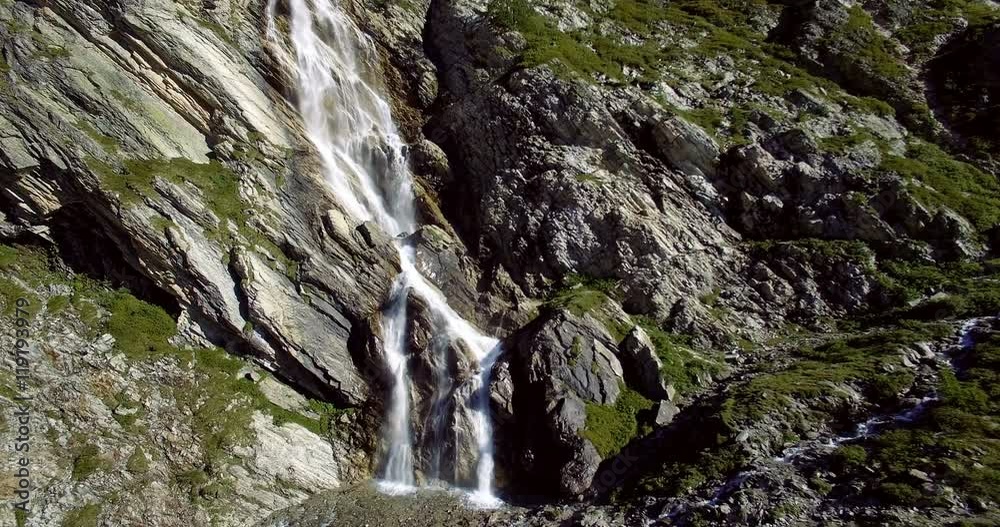 4K Aerial, Flying Above Waterfalls At Rifugio Scarfiotti, Italy - Graded and stabilized version. 4K Aerial, Flying Above Waterfalls At Rifugio Scarfiotti, Italy - Graded and stabilized version.
