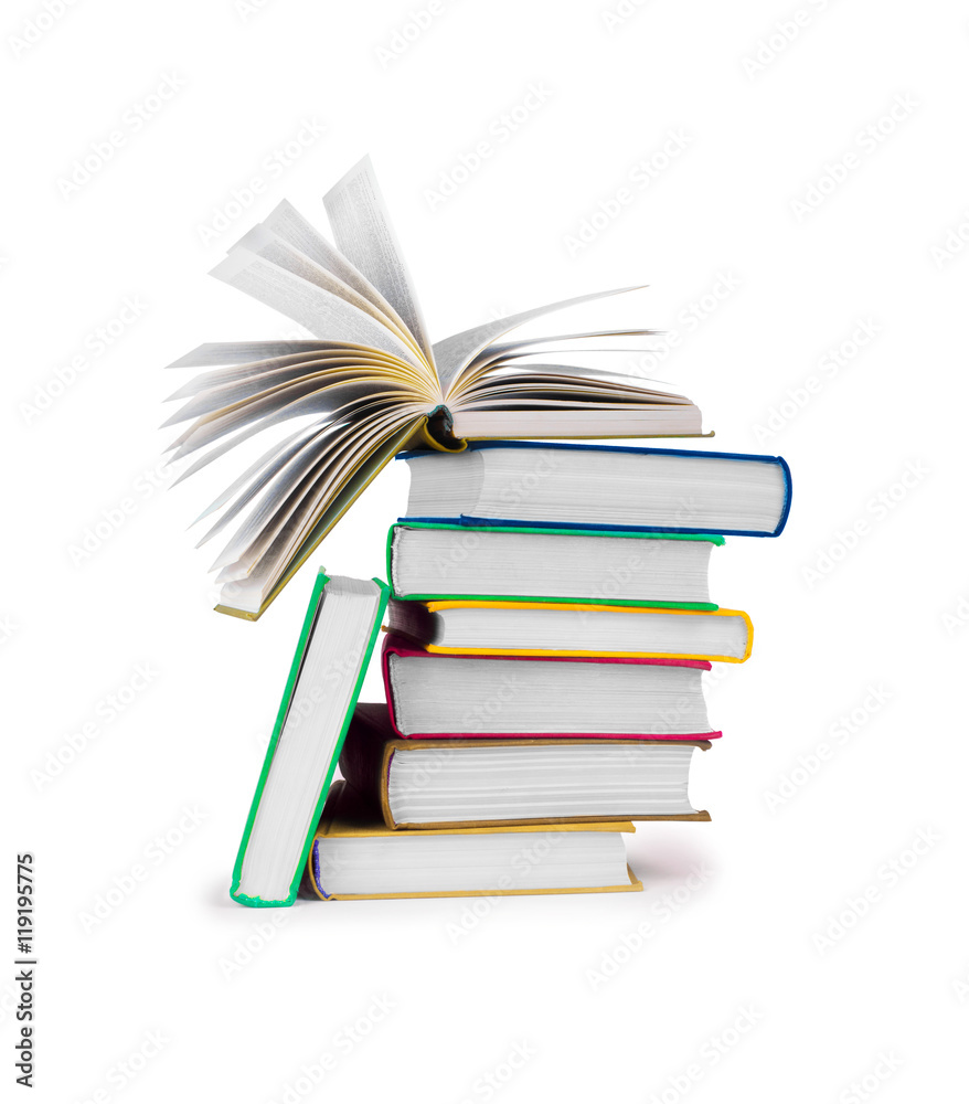 Fototapeta premium books isolated on white background