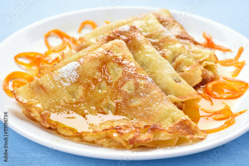 Crepes with orange syrup