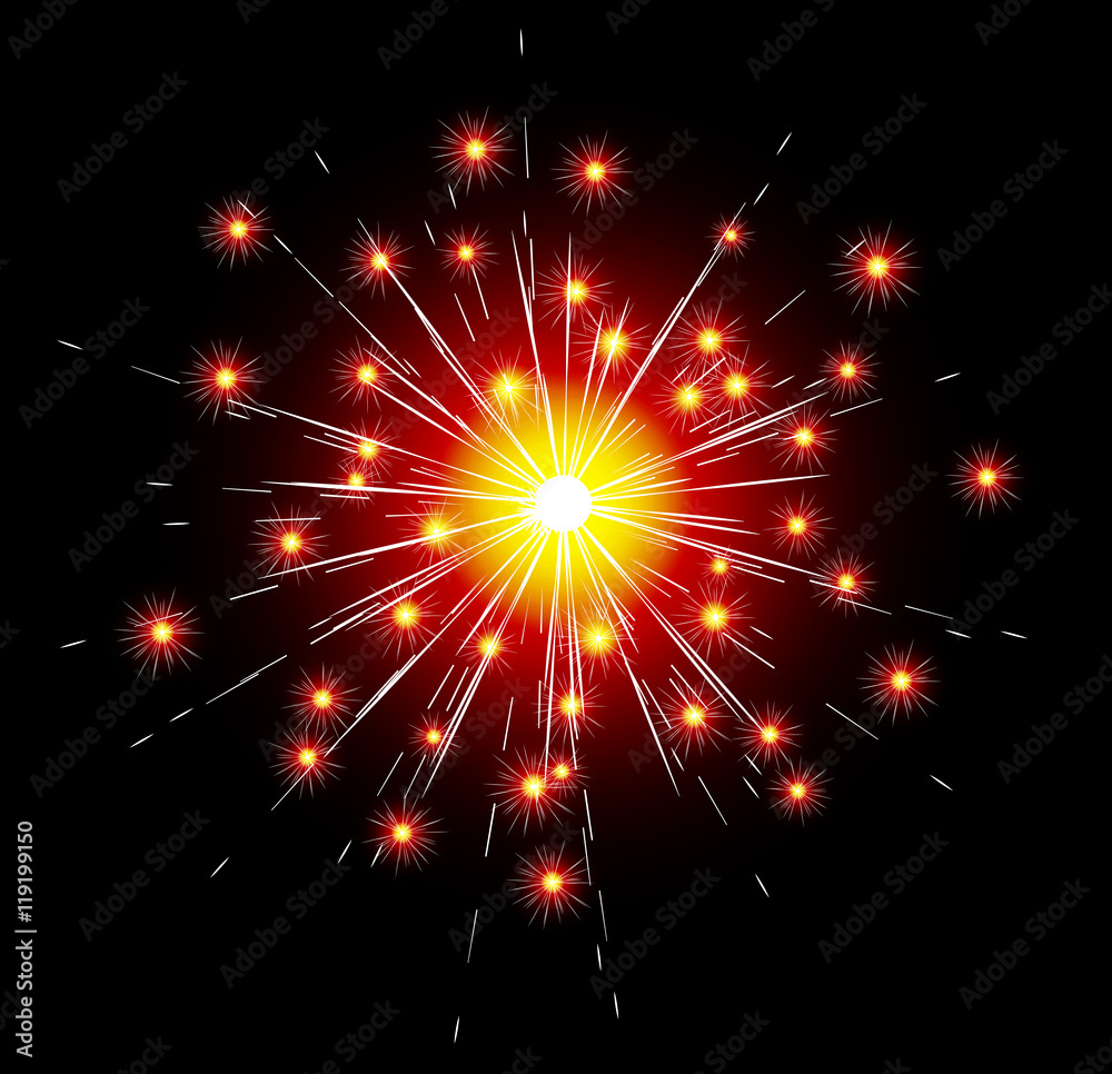 Fototapeta premium flash salute vector abstract vector illustration isolated eps 10