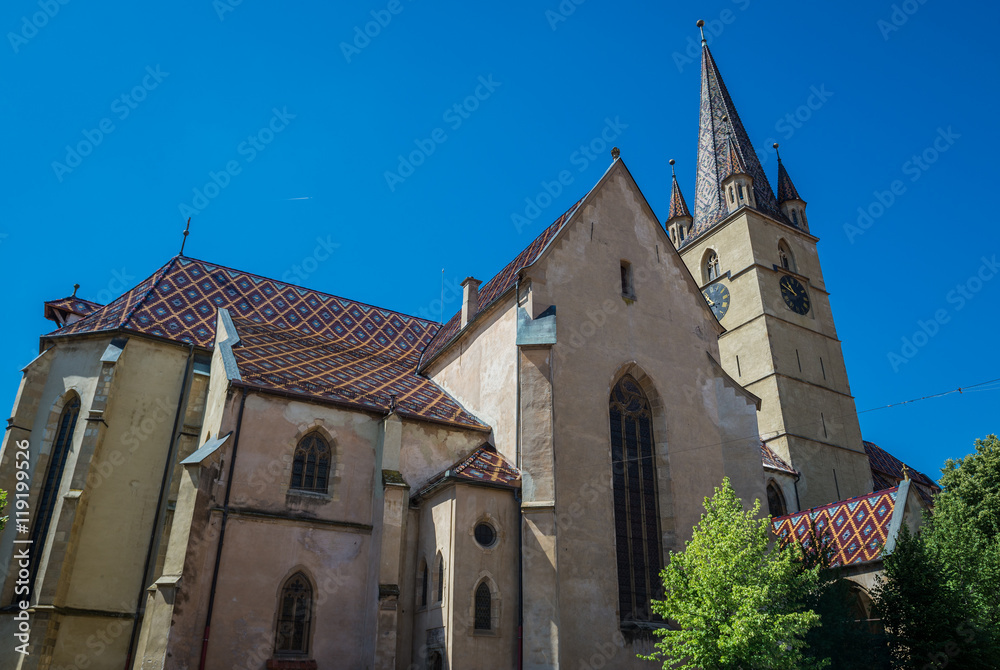 Saint Mary Lutheran Cathedral in Sibiu city in Romania