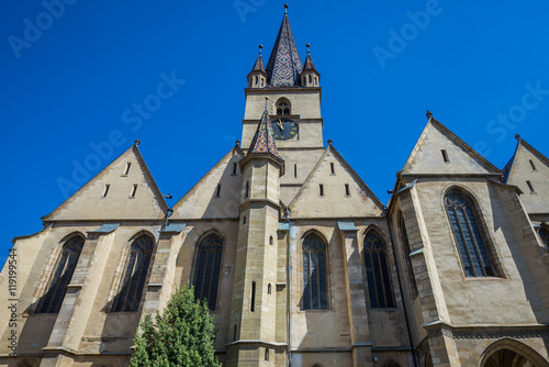 Saint Mary Lutheran Cathedral in Sibiu city in Romania