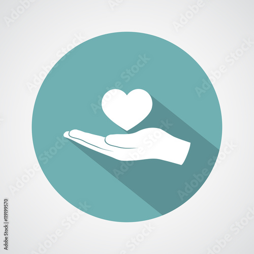 heart, hand  icon