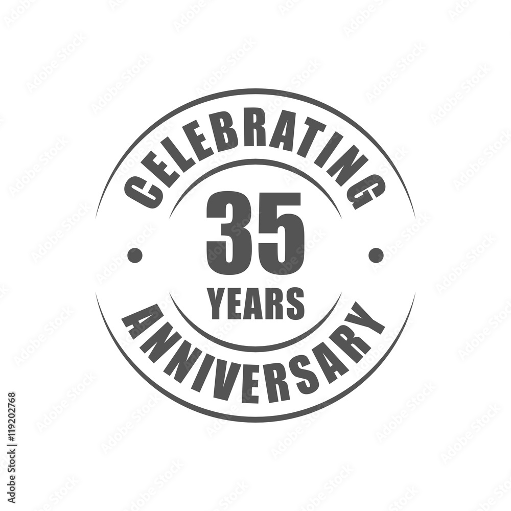 35 years celebrating anniversary logo