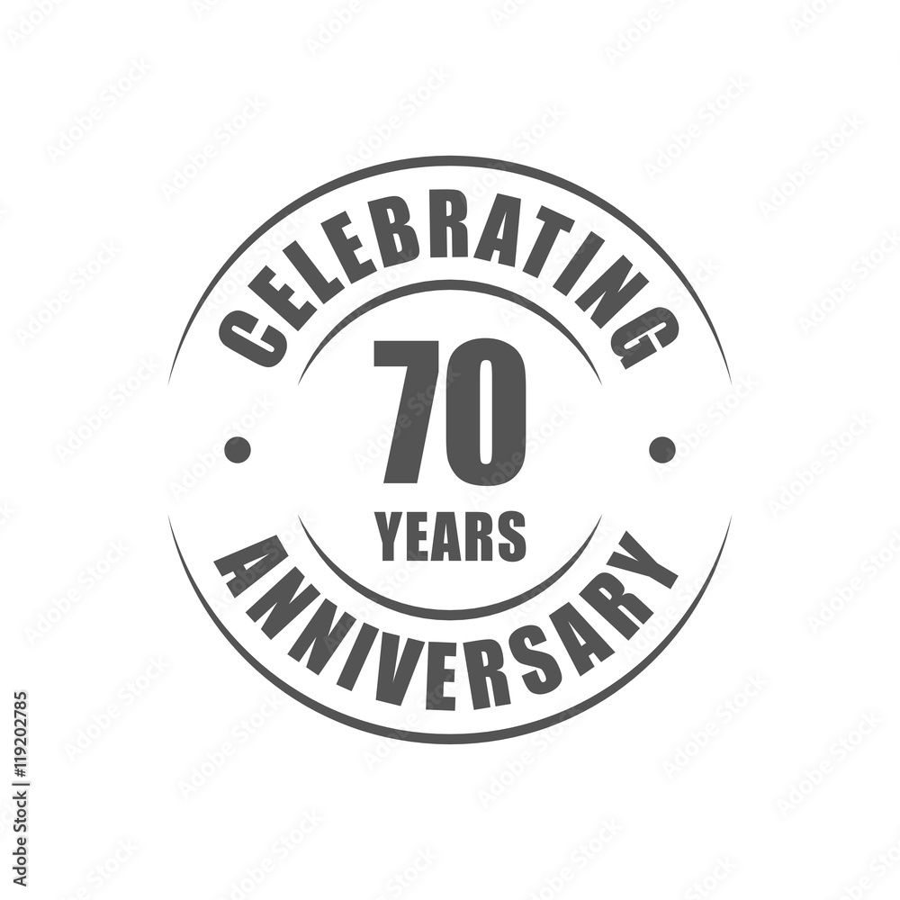 70 years celebrating anniversary logo