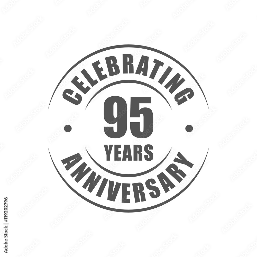 95 years celebrating anniversary logo