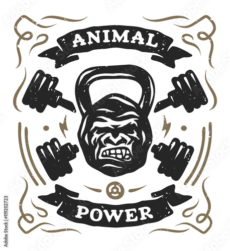 Two barbell, head gorilla weight.