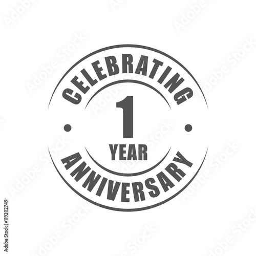 1 year celebrating anniversary logo