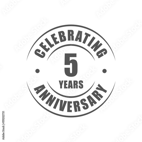 5 years celebrating anniversary logo