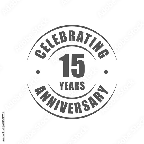15 years celebrating anniversary logo