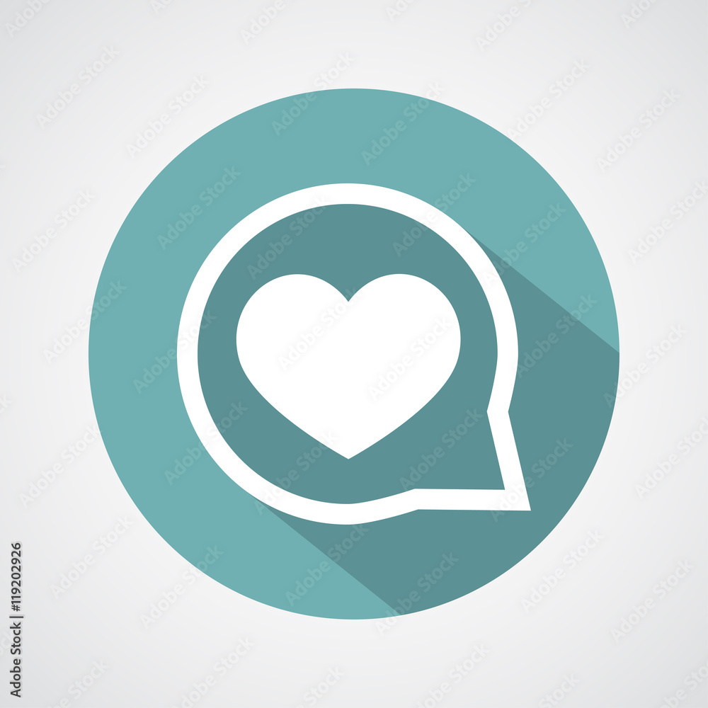 Heart in speech bubble icon Heart in speech bubble icon