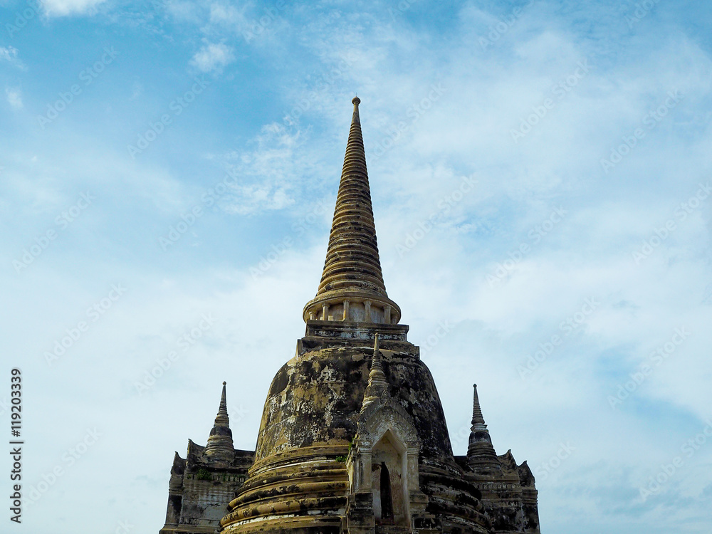 Fototapeta premium Ancient pagoda with nature background in Thailand.